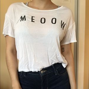 H&M Graphic “Meow” Tee